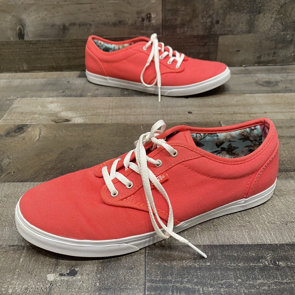 Vans Womens Light Red Canvas low Top Shoes Size 11